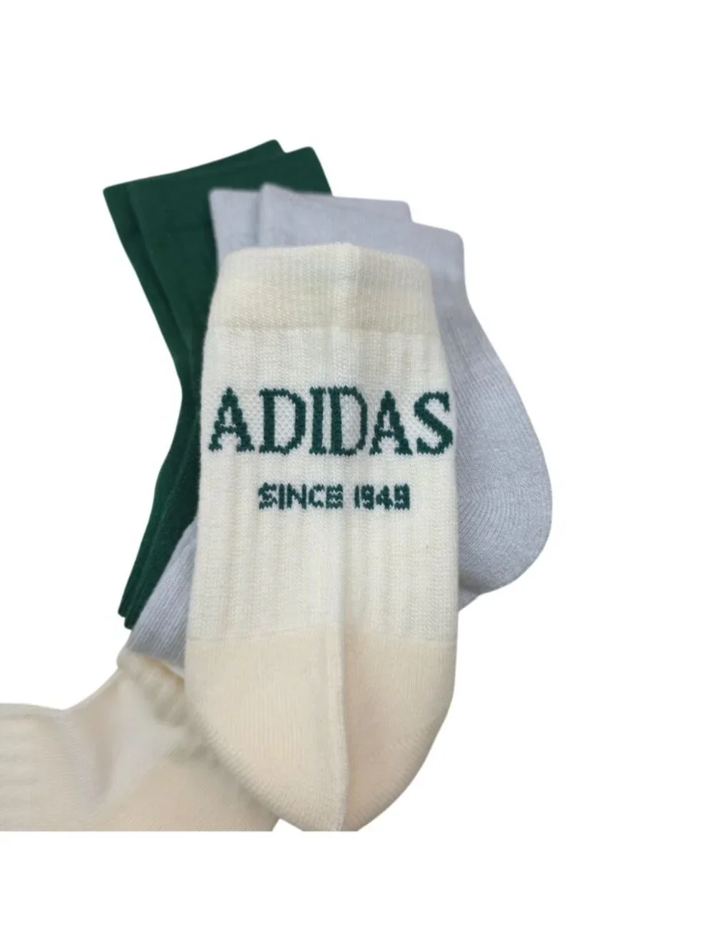 Adidas Men ClimaCool High Quarter Socks 3-Pack Cushioned Arch Compression  Green